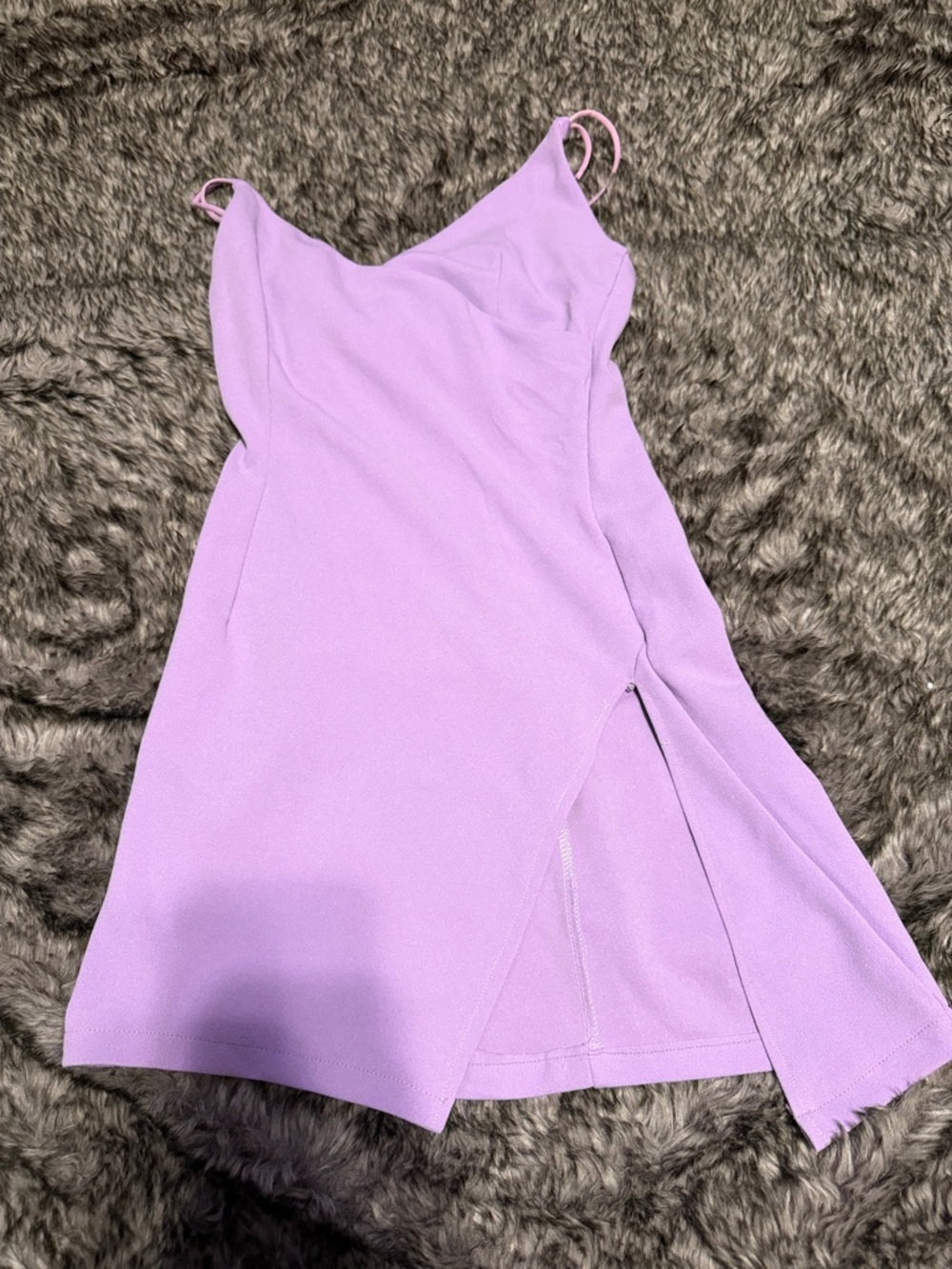 Hello Molly Lilac Slip Dress with Side Slit
